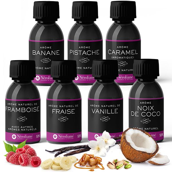 Packung mit 7 natürlichen Aromen in 50 ml-Flaschen | Neroliane